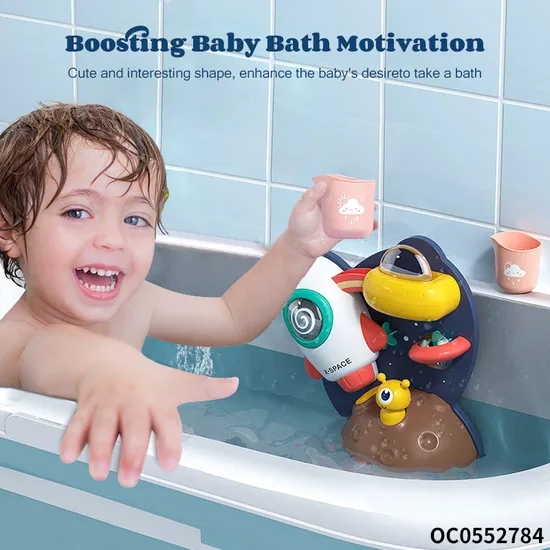Wholesale Space Bathroom Children Bath Water Shower Head Set Toys for Baby