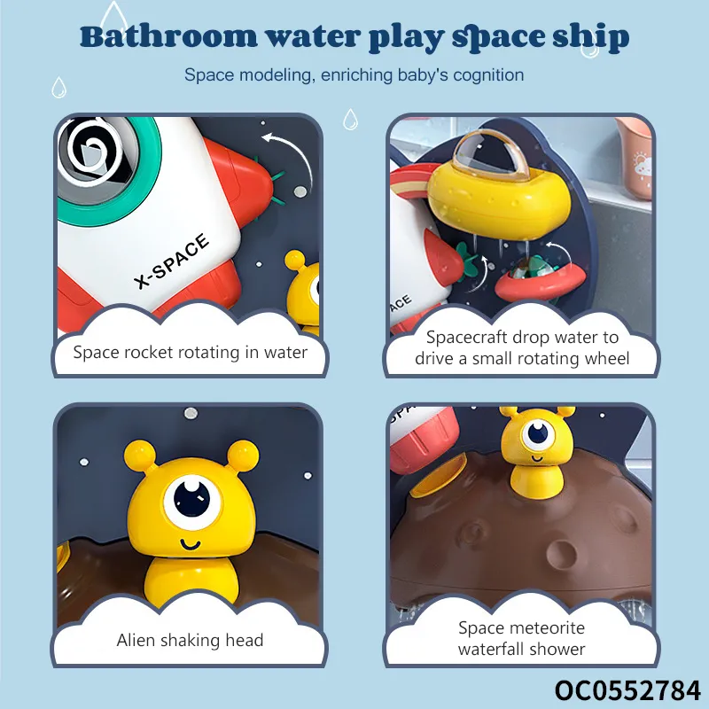 Wholesale Space Bathroom Children Bath Water Shower Head Set Toys for Baby