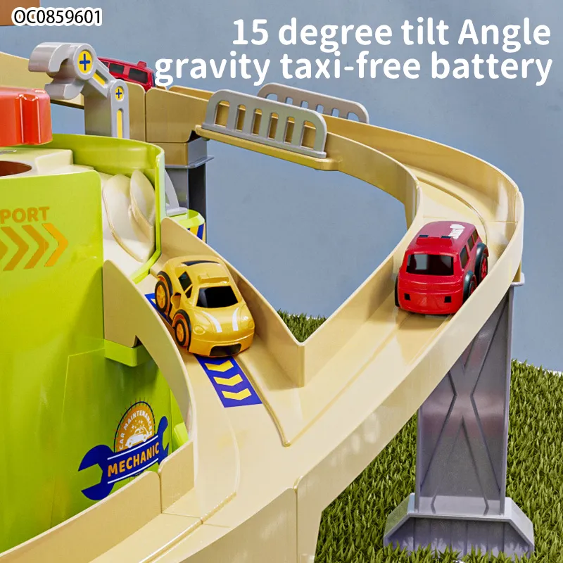 Assemble Electric Racing Car Adventure Slot Toy Track Gift Toys for Boys with Light