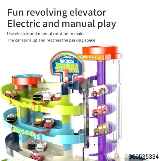 Electric Slot Adventure Car Racing Train Tracks Toys for Kids with Light Music