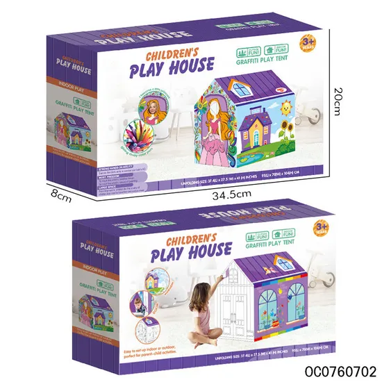 Children Funny Indoor Kids Model Coloring Toys Paint Plastic Playhouse