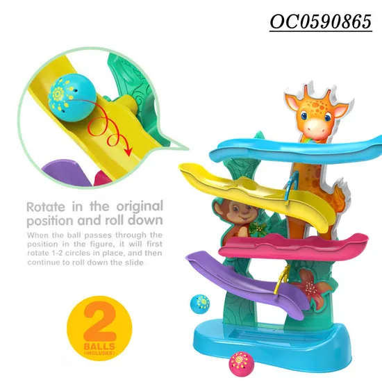 Indoor Educational Track Toy Slot Roll a Ball Toy Education Assemble Toy for Kids
