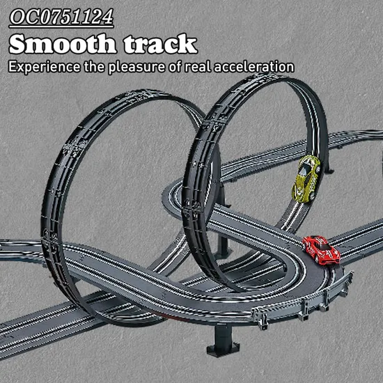 Cool B/O 1/64 Plastic Electric Powered Slot Car Race Track Toy for Children