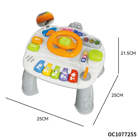 B/O Children Educational Electric Driving Plastic Baby Steering Wheel Board Montessori Toys