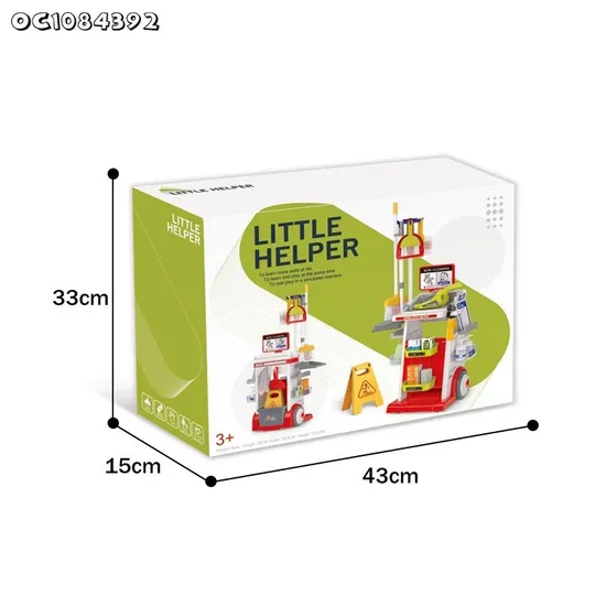 Wholesale Children Montessori Girl Pretend Play Plastic Cleaning Kids House Play Cleaning Set