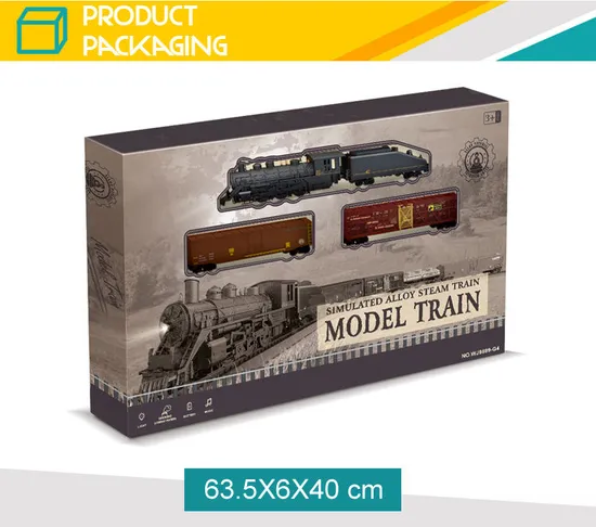Kids Electric Diecast Model Toy Train Steam Locomotives Toy with Light and Sound