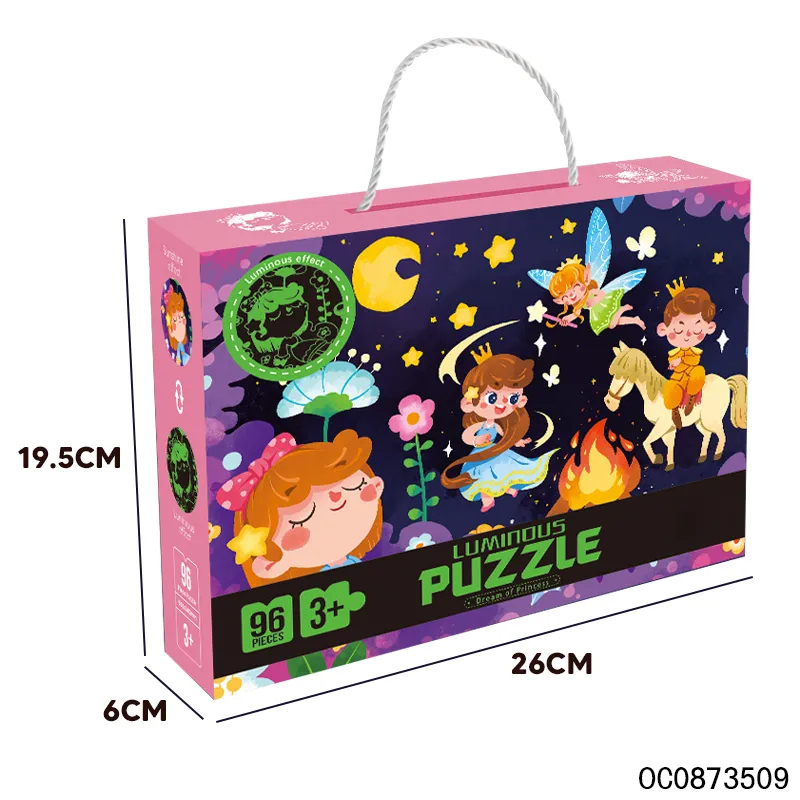 Development Brain Puzzle Toys Wholesale Glow in The Dark Customised Jigsaw Puzzle Toy