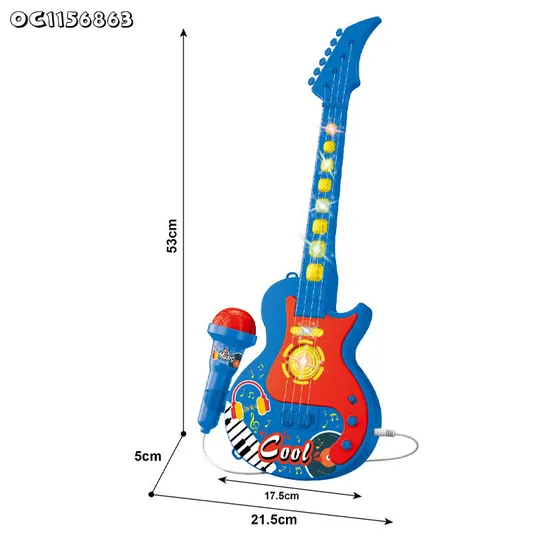 Wholesale Interactive Sensory Popular Musical Instruments Children Kids Electric Guitar Toys