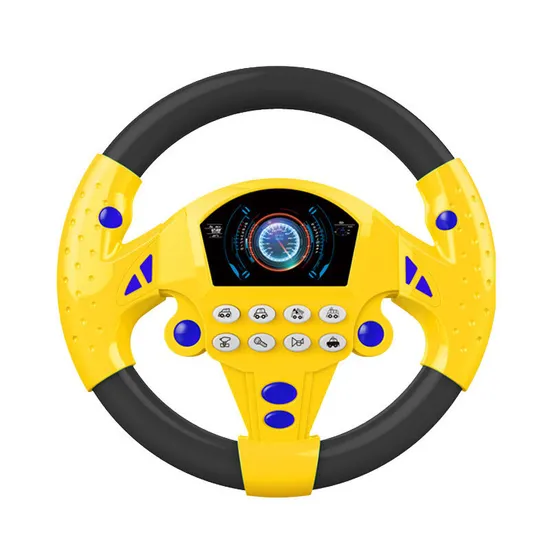 Children Educational Interactive Battery Operated Babies Games Montessori Music Steering Wheel Driving Plastic Toy