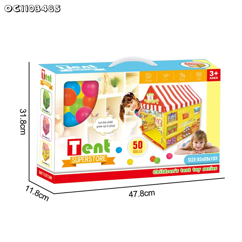 Wholesale Kids Camping Playhouse Baby Folding Ocean Ball Pool Indoor Boys Game House Children's Tent