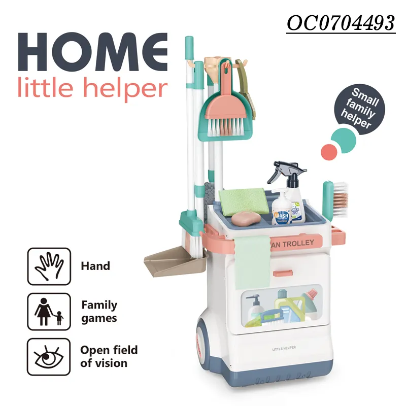 Wholesale Educational Plastic Children House Pretend Play Cleaning Toy Set for Kids