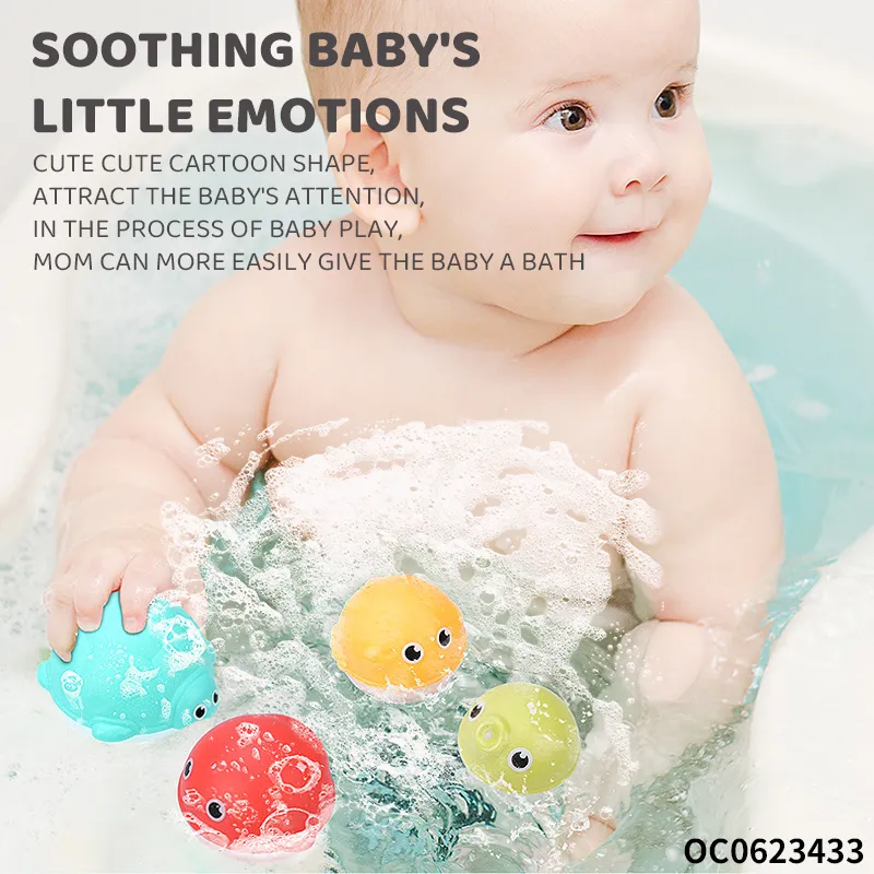 Wholesale Bathroom Educational Baby Funny Plastic Bathtub Water Sprinkler Baby Bath Toy for Kids