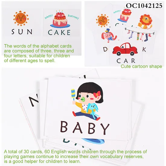 Early Learning Exercise Shapes Matching and Wooden Alphabet 3D Puzzle Jigsaw Puzzle Toys for Kids Early Educational with Cards