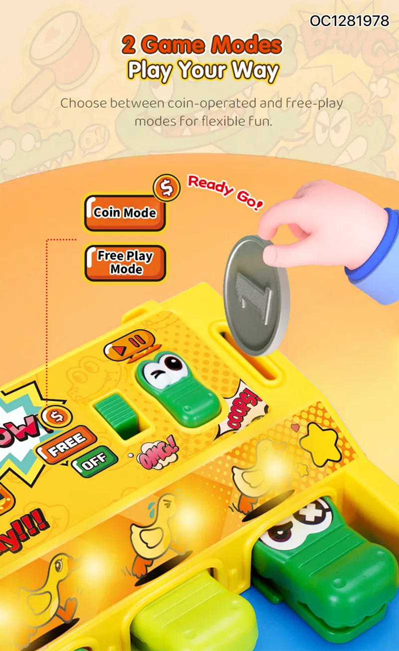 Wholesale Children Montessori Interactive Kid Electric Game Whack a Mole Board Game Hammer Toy with Light