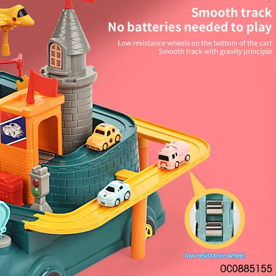 Electronic Board Game Kids Race Tracks for Boys Car Adventure Time Toys with Mini Cars