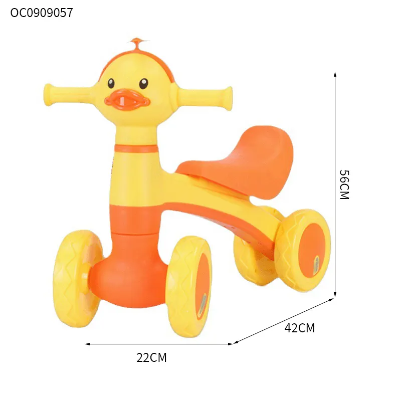 Wholesale Mini Children Duck Baby Balance Bike Ride on Car for Kids with Light Music