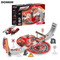 3 Pieces Fire Truck Toy Car Model Diecast Super Parking Lot Toys with Track Rail