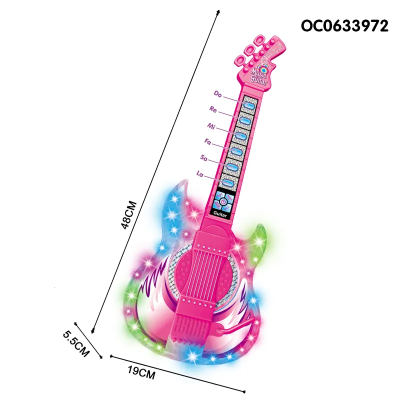 Wholesale Kids Interactive Sensory Popular Musical Instruments Battery Operated Guitar Toy