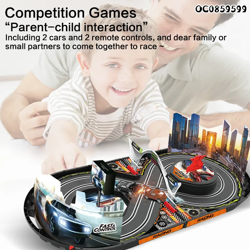 DIY Portable Race Track Toys Rails Car Electronic Game Product Novelty Toys