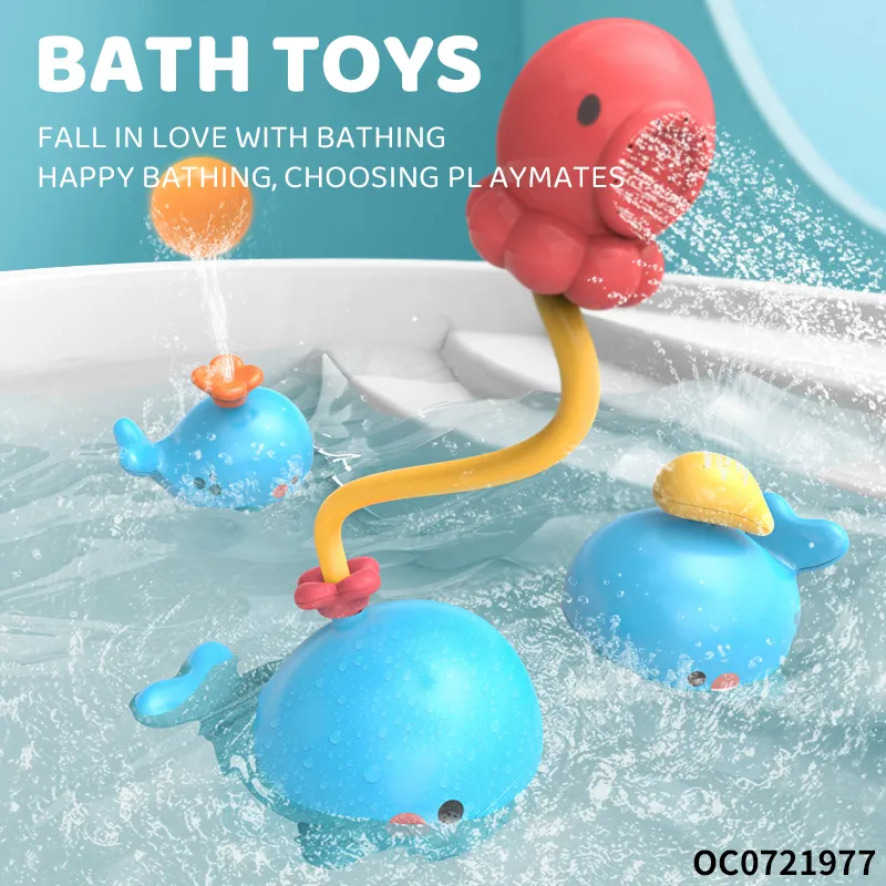 Wholesale Children Electric Whale Float Shower Bath Spray Whale Dolphin Shower Toy