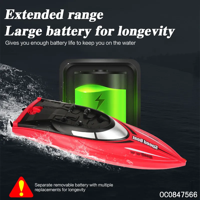 Wholesale Electric Plastic Model Boatlight up High Speed Ship Fast RC Racing Radio Control Boat