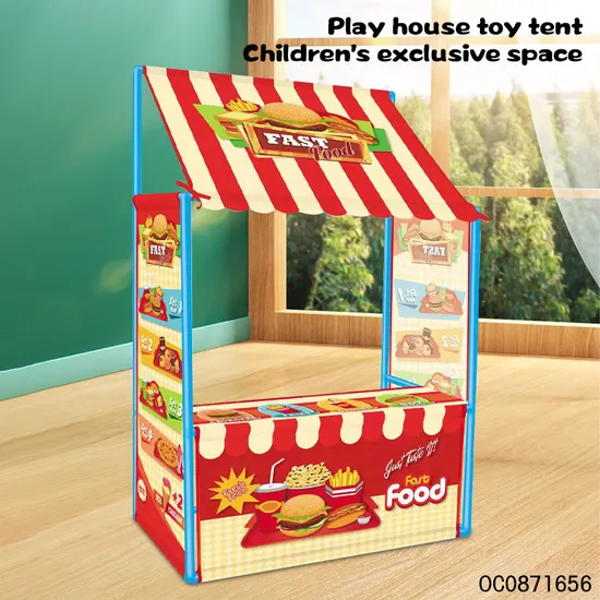 Wholesale Family Role Play Fast Food Shop Design Indoor Play Tent for Children Kids