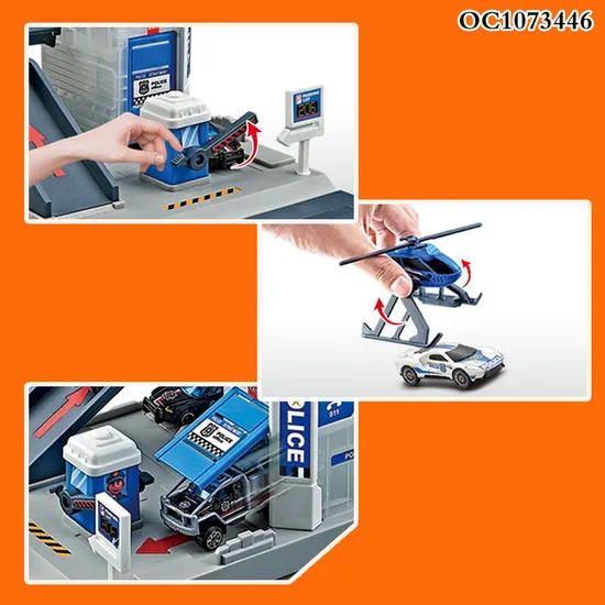 Kids Boys Gift Items Railway Racing Play Car Tracking Game Parking Lot Station Toys with Plane and Alloy Car