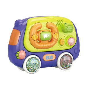 Children Educational Montessori Steering Wheel Battery Operated Lighting and Musical Educational Toy for Baby
