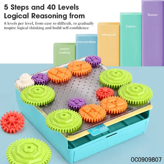 Board Game Educational Toy Interactive Kids Plastic Mechanical Building Blocks Gears Toy Set