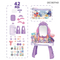 Purple Kids Home Play Set New Design Simple Modern Mirror Dressing Table Baby Girls with Multi Beauty Accessories
