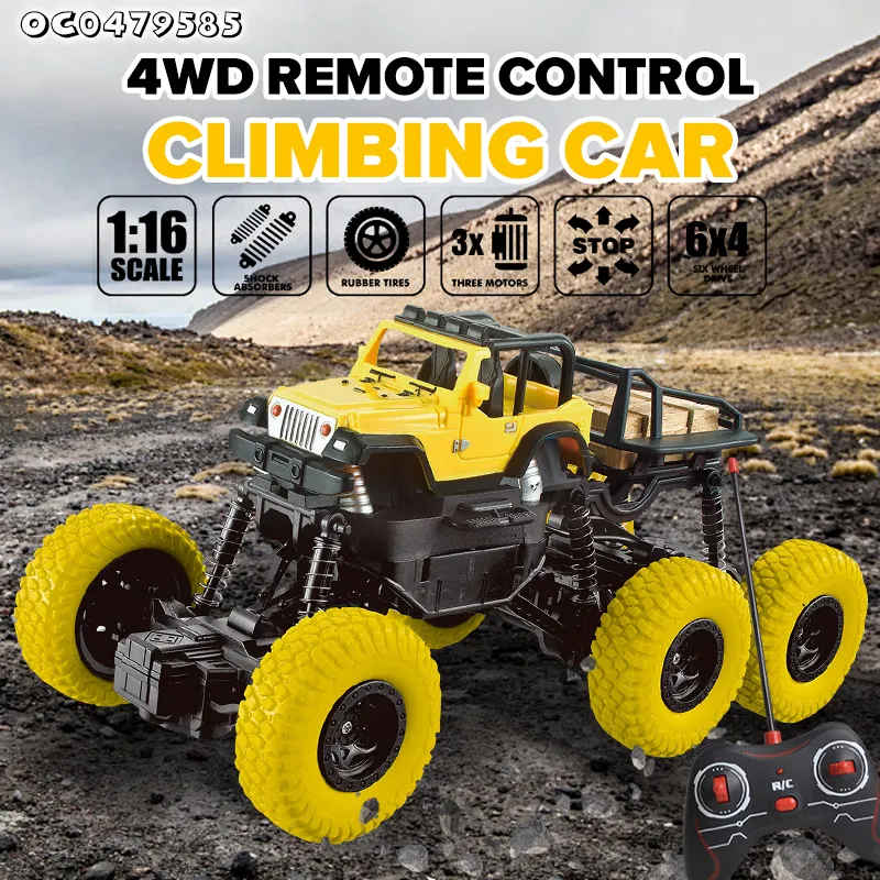 New Model 1: 16 Scale Cheap Wholesale Toys Climbing off Road Remote Control 6 Wheel RC Car