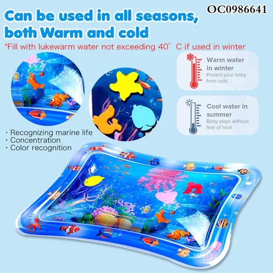 Hot Selling Baby Water Mat Newborn Baby Sensory Creative Floor Mats Baby Water Play Mat