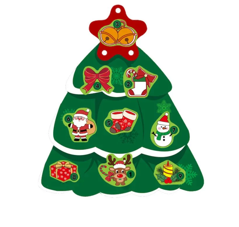 DIY Christmas Tree Toddlers Safe Decoration Throwing Dartboard for Indoor Sport Games