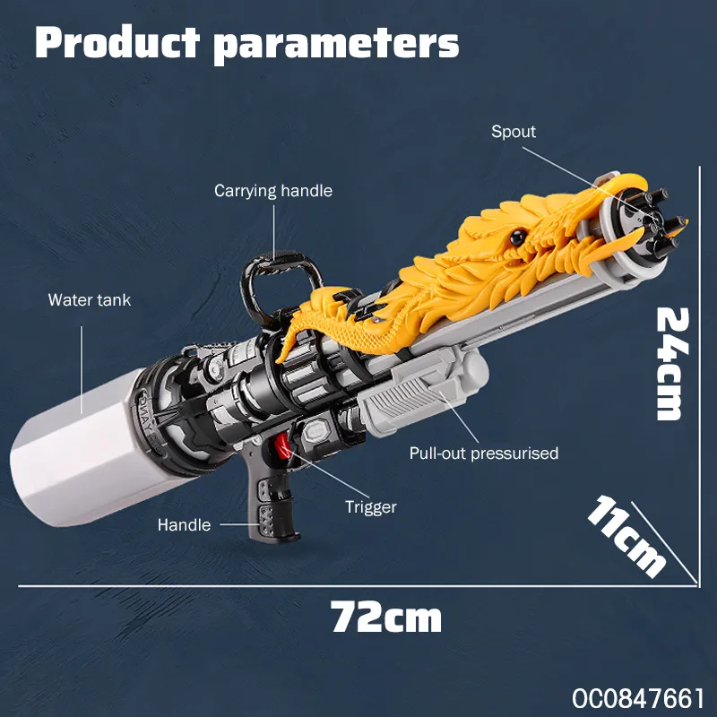 Water Park Shooting Games High Power Long Range Plastic Factory Kids Toy Wholesale High Pressure Water Gun for Children