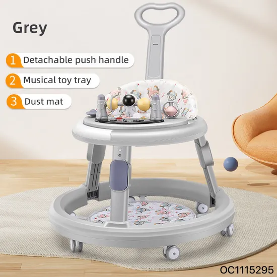 Height Adjustable Round Latest Design Small Size Safety Lovely Baby Chairs Baby Walker with Wheels for Infant Learning Walk