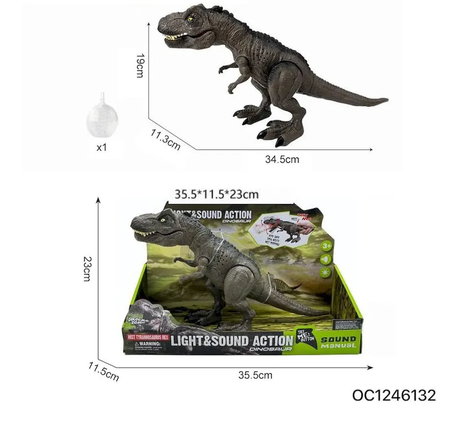 OEM ODM Custom Electric Simulation Battery-Operated Walking Dinosaur for Kids' Gift