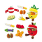 Newborn Babies Montessori Cutting Fruit Vegetable Cognitive Classification Toy Games Set Fruit Custom Logo Plush Toy with Sound