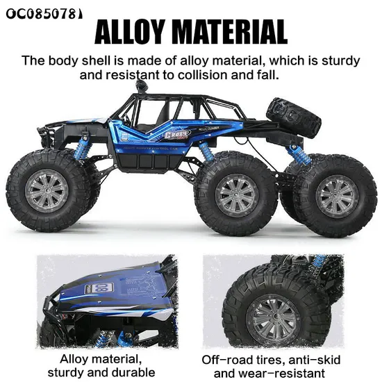 6 Wheels Climbing off Road Remote Control 1: 8 Scale Hot Toy Alloy The Model Car