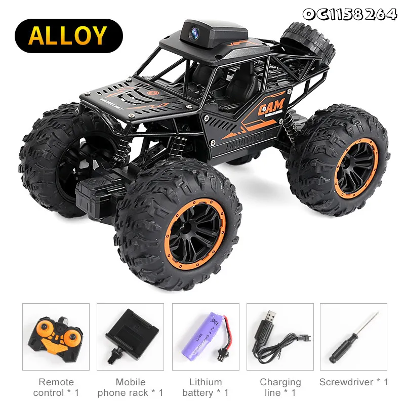 WiFi Connect Climbing Mobile Phone RC off Road Remote Control 1: 24 Scale Alloy Models Car with Camera for Kids