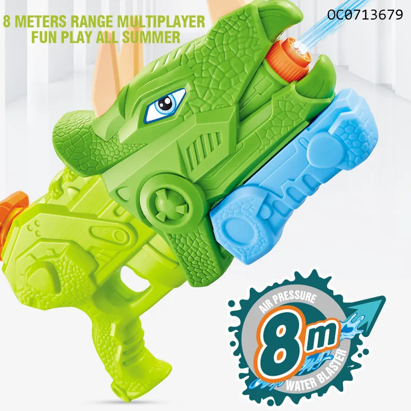 Summer Pool Plastic Dinosaur Shape Wholesale Most Powerful Strongest Water Spray High Pressure Pump Toy Water Guns for Children