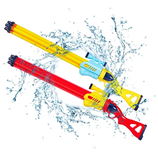 Wholesale Big Hand Plastic Hand Pump Fun Newtoys Long Range High Pressure Water Gun with 4 Tubes