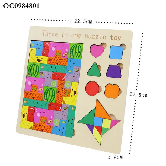 Shape Match Puzzle Custom Wood Busy Board Montessori Toys Educational Game for Children Wooden