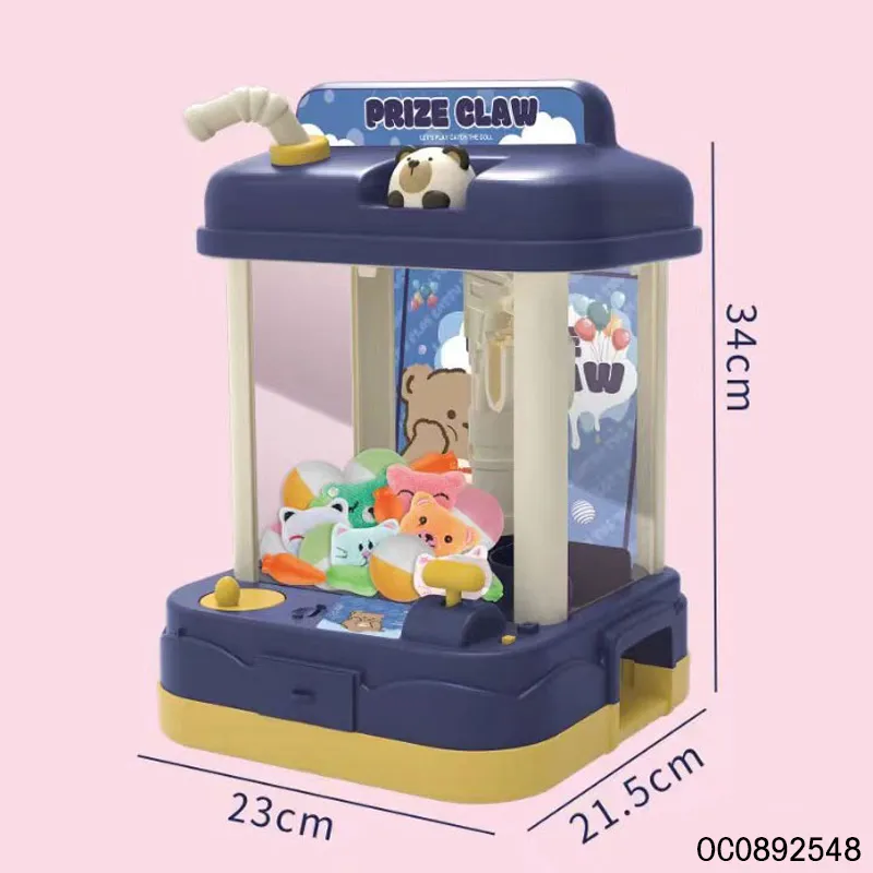 Battery Powered Toy Coin Operated Crane Claw Vending Machine for Kids