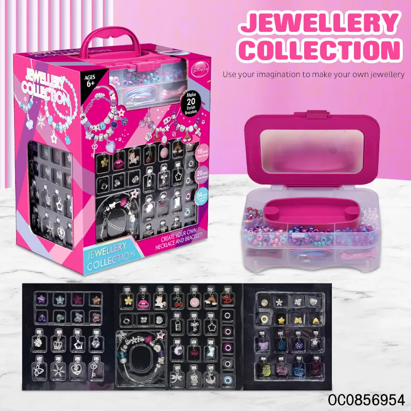 Multiple Accessories DIY Handmade Beads Bracelet Making Accessories Kit for Girls Toys