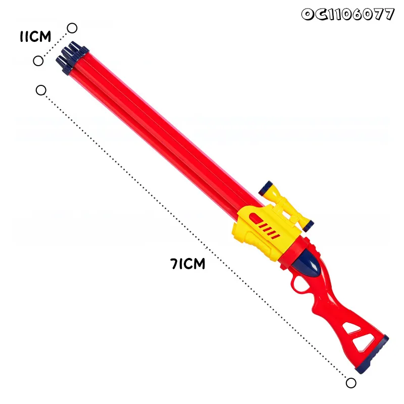 Wholesale Big Hand Plastic Hand Pump Fun Newtoys Long Range High Pressure Water Gun with 4 Tubes