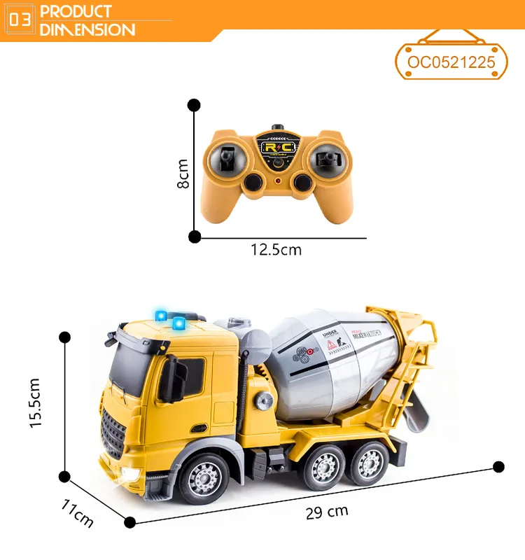 Wholesale Scale Plastic Truck Remote Control Kids RC Car with Lights
