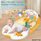 Hot Selling Cartoon Flooring Carpet Activity Musical Gym Play Mat with Pedal Piano Hanging Animal Rattles