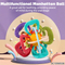 Easy Grip BPA Free Baby Goods Product Silicone Teething Soft Activity Cube Gift Box Set Newborn Soft Sensory Toys Chewing Teether for Baby