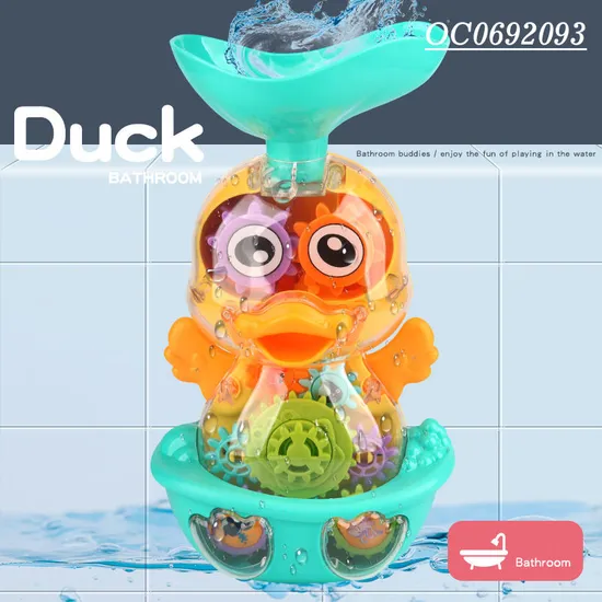 Transparent Gear Duck Baby Shower Head Gift Set Sprinkler Bath Toys Bathtub New Bath Toys
