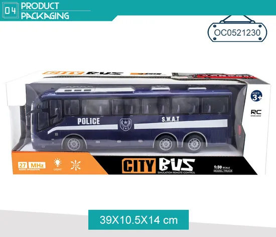 1: 30 Scale 4 Channels Small City Remote Control Bus Toys
